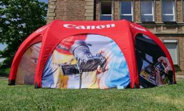 Namiot Vento Six 4x7m ze ścianami dla firmy Canon