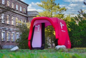 Namiot reklamowy VENTO Cube - w wersji z daszkiem przeciwsłonecznym