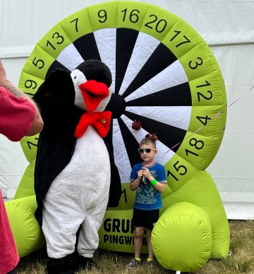 Balon reklamowy w kształcie tarczy celnościowej