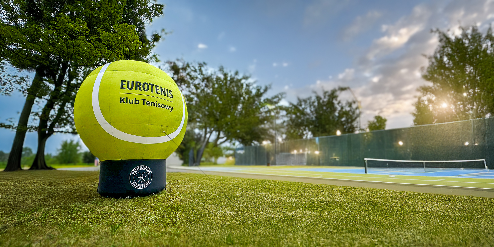 Balon Gamma 3m w kształcie piłki tenisowej dla Fundacji i Klubu Tenisowego 