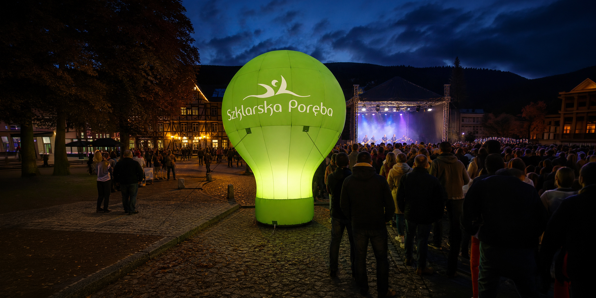 Balon reklamowy Beta 4m z oświetleniem LED dla miasta Szklarska Poręba