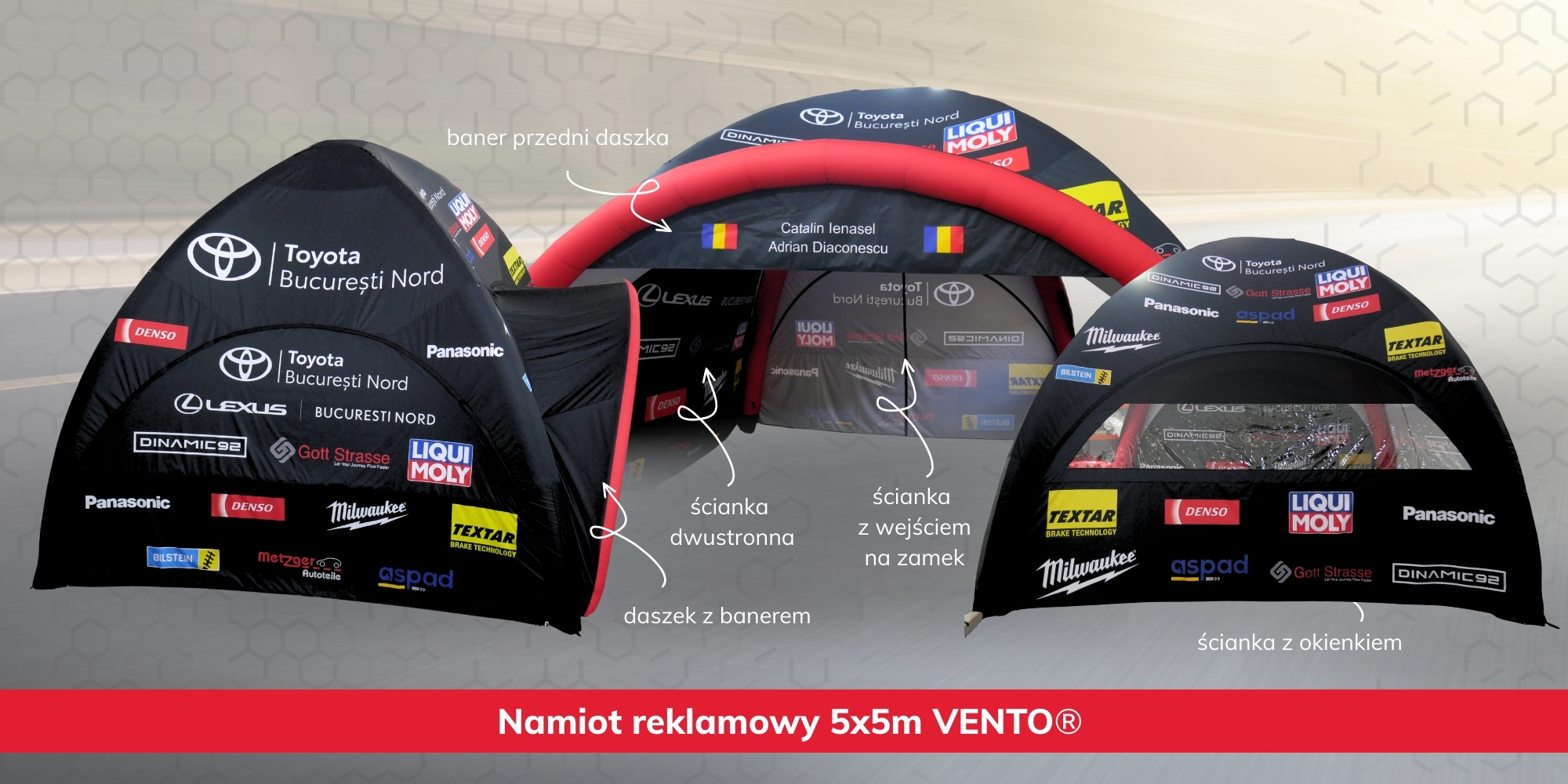 Namiot reklamowy z nadrukiem – producent Poltent